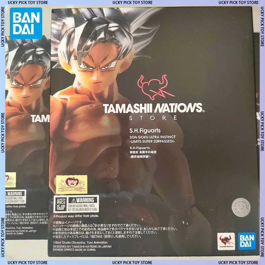 Original Bandai S.H.Figuarts Son Goku Ultra Ultra Instinct Action Figures Toys Pvc Model Transcendent Limit Break Collection