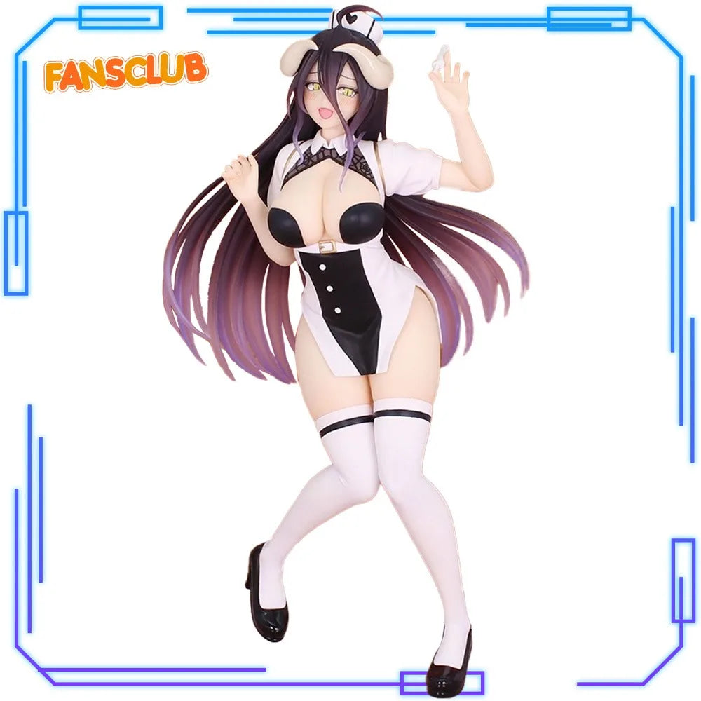 In Stock System Service Original Genuine Anime Overlord Vivit Figure Albedo Nurse Ver. 18cm Collections Models Toy Figures Gift