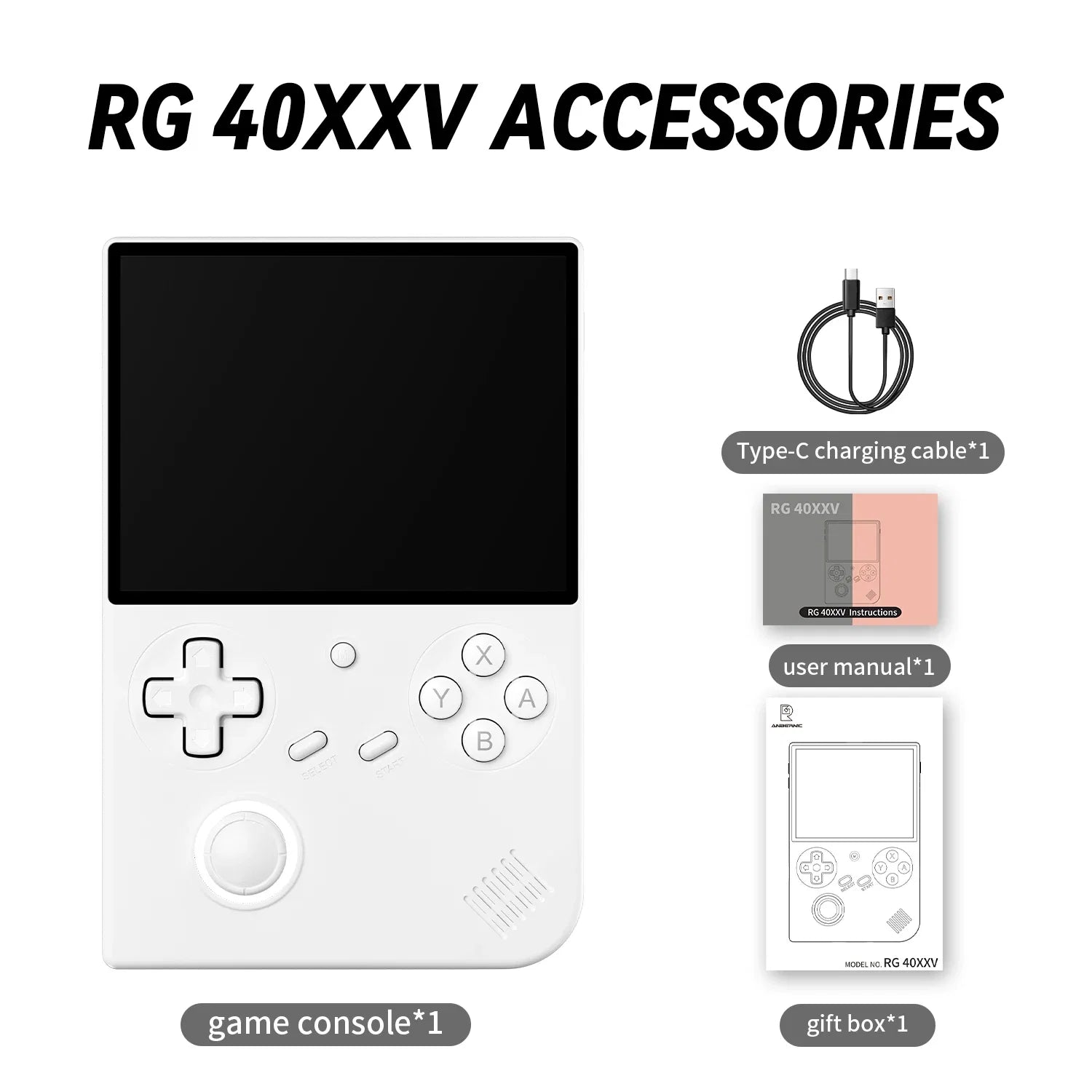 RG40XXV  64-bit Linux retro handheld game console 4.0 IPS screen supports 5g Bluetooth HD output 3200mah battery