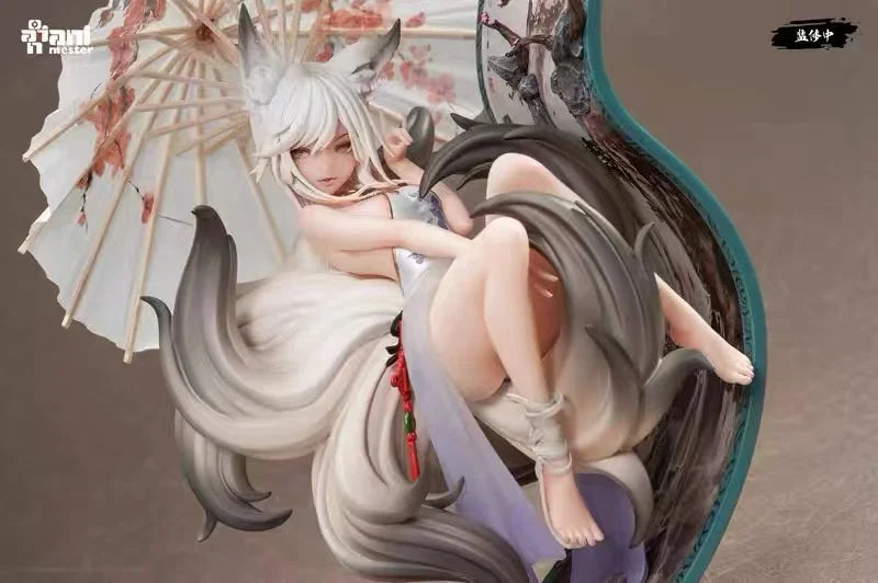 Genuine Original AniMester Painting Fox Mo Li Anime Figure PVC 25cm 1/7 Dolls Satuette Ornament Figure Model Collection Toy Gift