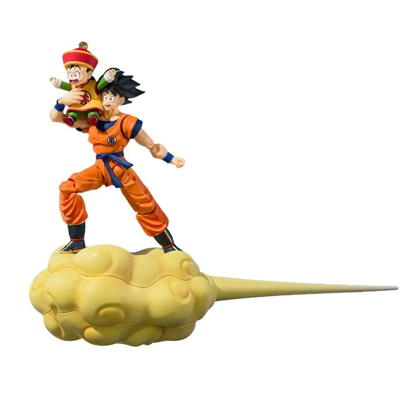 BANDAIGenuine SHF Dragon Ball RADITZ &SON GOHAN -KID- SON GOKU &KINTOUN -Exclusive Edition- Anime Action Figure Model