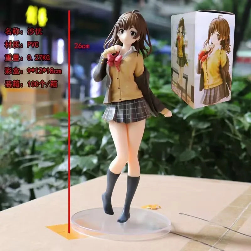 26cm Sayu Ogiwara Anime Girl Figure I Shaved and Took in a High School Runaway Ogiwara Sayu Action Figure Adult Model Doll Toys