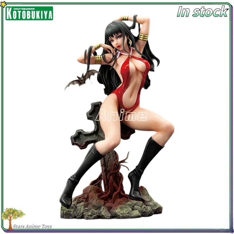 Original Kotobukiya BISHOUJO STATUE HORROR Beautiful Girl Vampirella 1/7 Dolls Animation Figures Models Collection