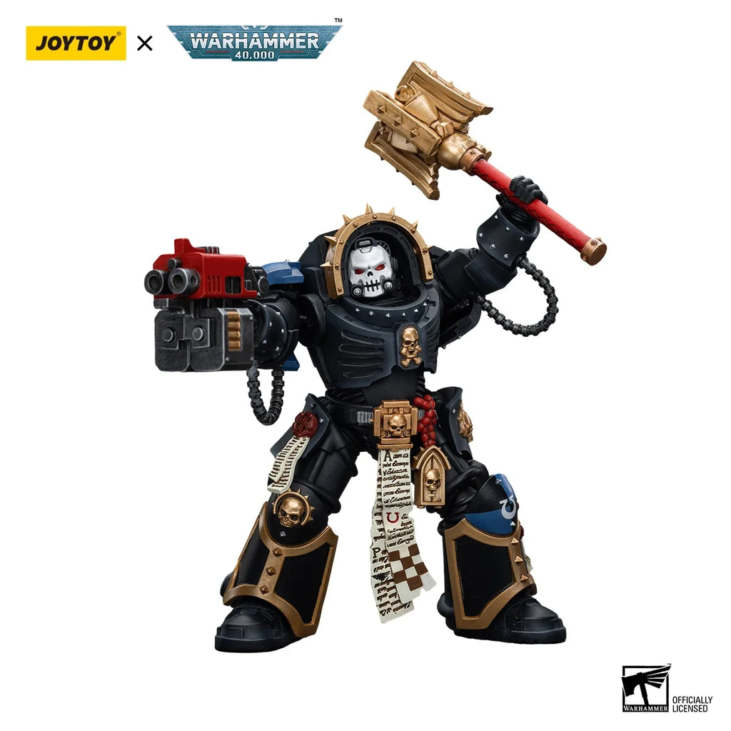 JOYTOY 1/18 Action Figure Warhammer 40K Ultramarines Chaplain in Terminator Armour Model Toy Doll