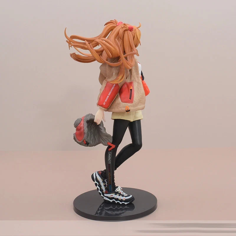 23CM EVA Anime Figure Asuka Langley Soryu Tide Brand Costume Dress Up Model Toy Gift Collection PVC Evangelion Aciton Figure