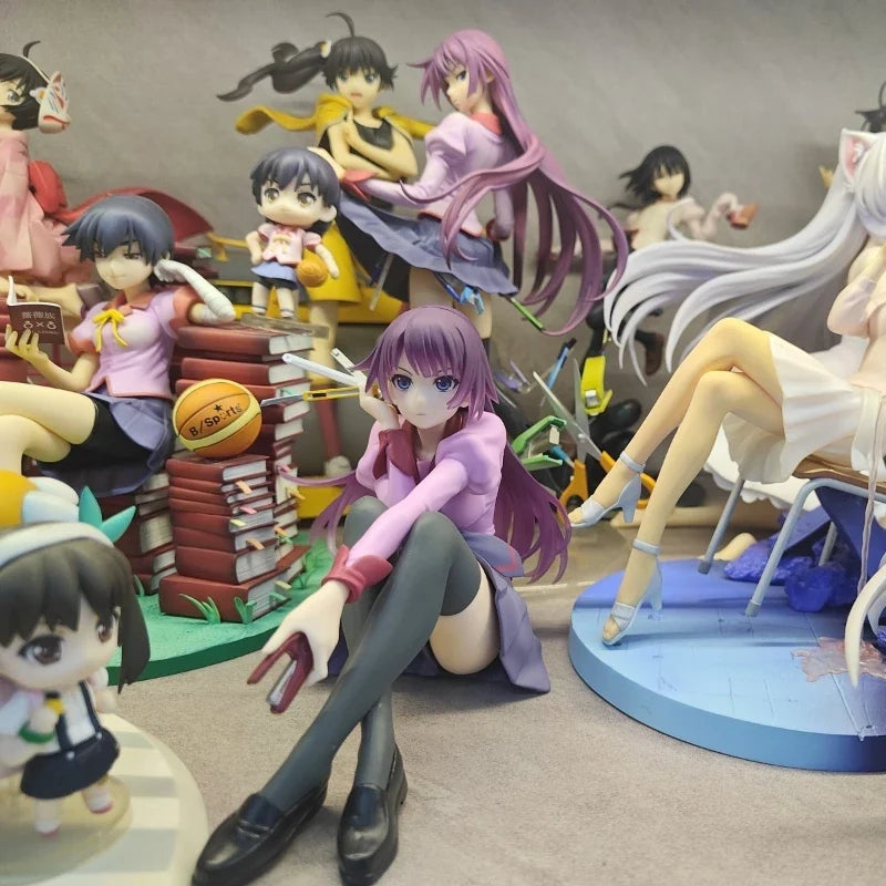 In Stock Monogatari Series Senjougahara Hitagi Anime Figure Bakemonogatari Action PVC Original TAITO Collection Model Toys