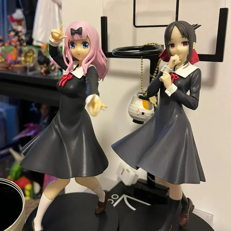 18cm Anime Figure Kaguya-sama: Love Is War‌ Fujiwara Chika Shinomiya Kaguya Kawaii Girl Action Figure Collectible Model Toy Gift