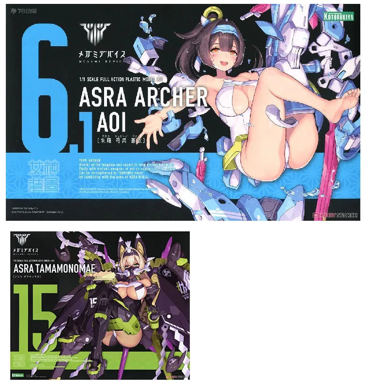 IN STOCK Kotobukiya Anime Action Figure MEGAMI DEVICE Asra Tamamonomae and ASR  Gifts For ChildrenA ARCHER AOI Assembly Model