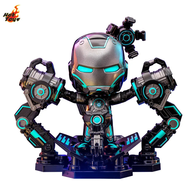 HotToys Iron Man 2 Neon Tech Version Iron Man Cosbaby Mini-Sammelfigur mit Dockingstation für Marvel-Film-Sammler