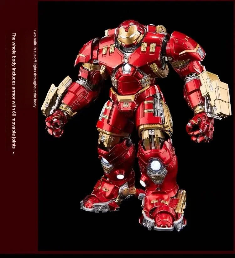 Comicave Iron Man MK44 Hulk Buster, Alloy Material, 29cm in Height, LED Articulated Figure, Collectible Model and Peripheral Toy