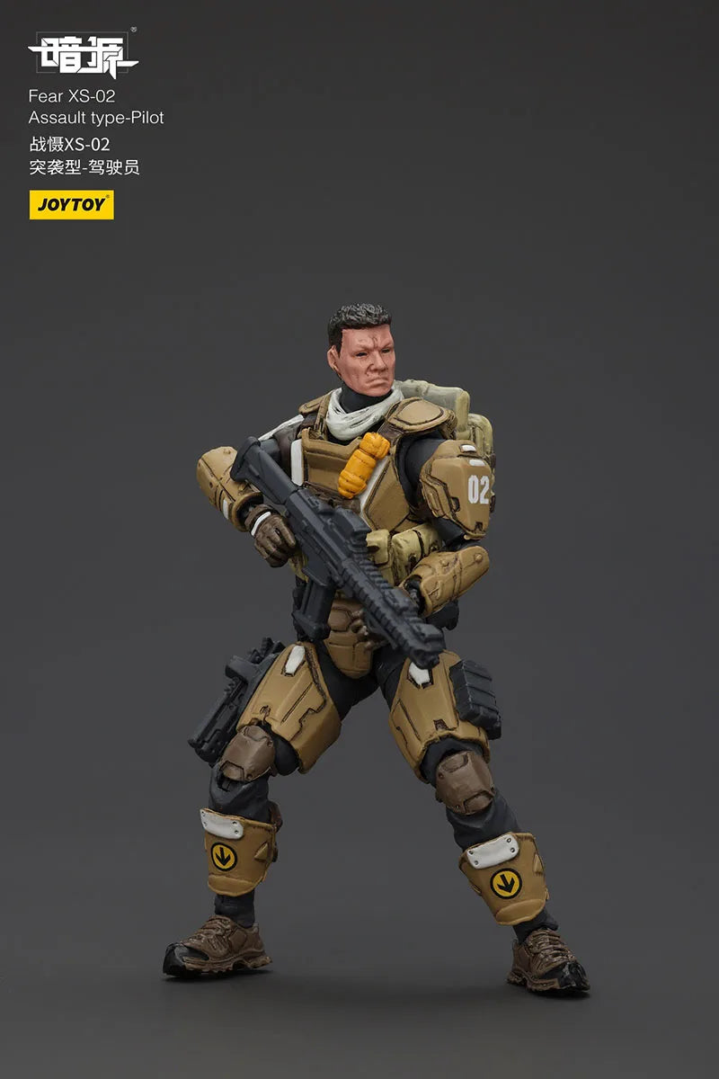 JOYTOY Dark Source 1/25 Fear XS-01 Night Raid XS-02 Assault XS-03 Tactical Pilot Action Figure Mini Soldier Figurine Model Toy
