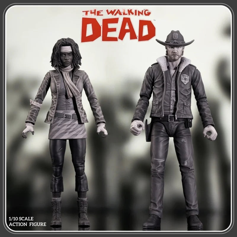 Diamond Select Toys Walking Dead Rick And Michonne Action Figure - Collectible Movable Doll Comic Version Genuine Puppets