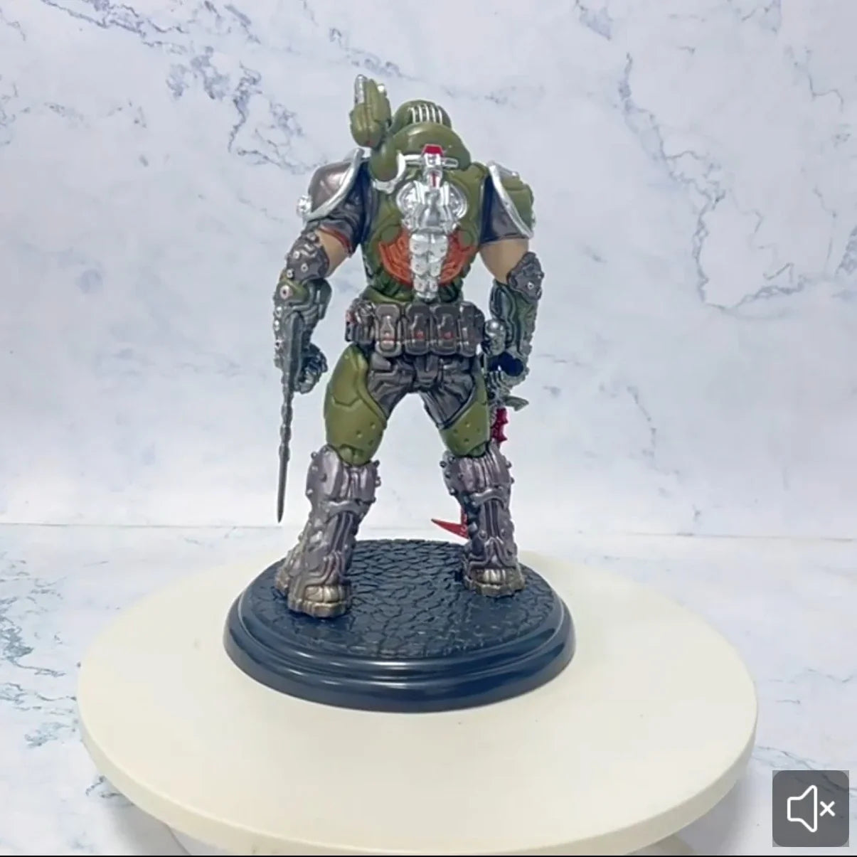 21CM Doom Slayer Eternal Action Figure Collection Model Statue Anime Destroy Hunter Akam  Figurine Desktop Ornament Pvc Toy Gift