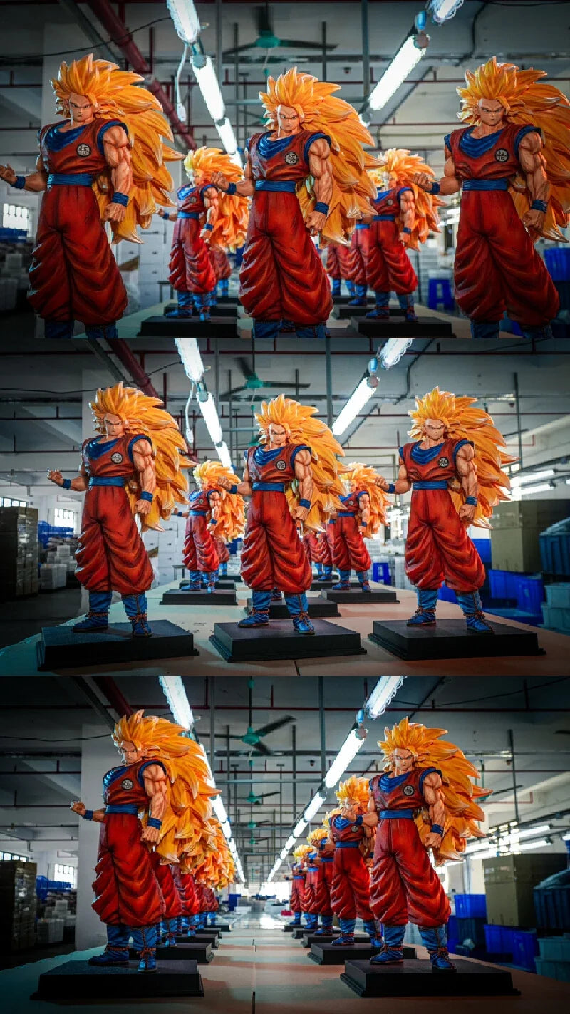 【Hot】56cm Jt Dragon Ball Character 2% Super Three Goku Cartoon Character Model Trend Toy Collection Ornaments Statue Gift
