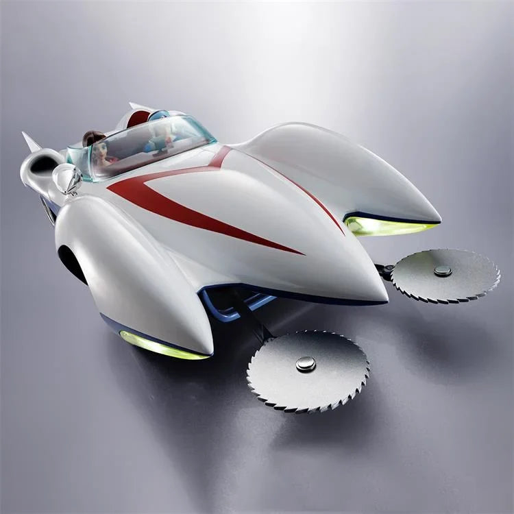 Original Bandai In Stock Speed Racer Mach5 Go.Go.Go Alloy Chogokin Ornaments Animation Character Model Toy Collection Gifts