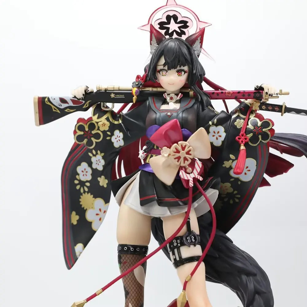New 25cm Blue Archive Figure Kosaka Wakamo Anime Fox Girl Pvc Action Figure Toy Statue Game Adult Collection Model Doll Gifts