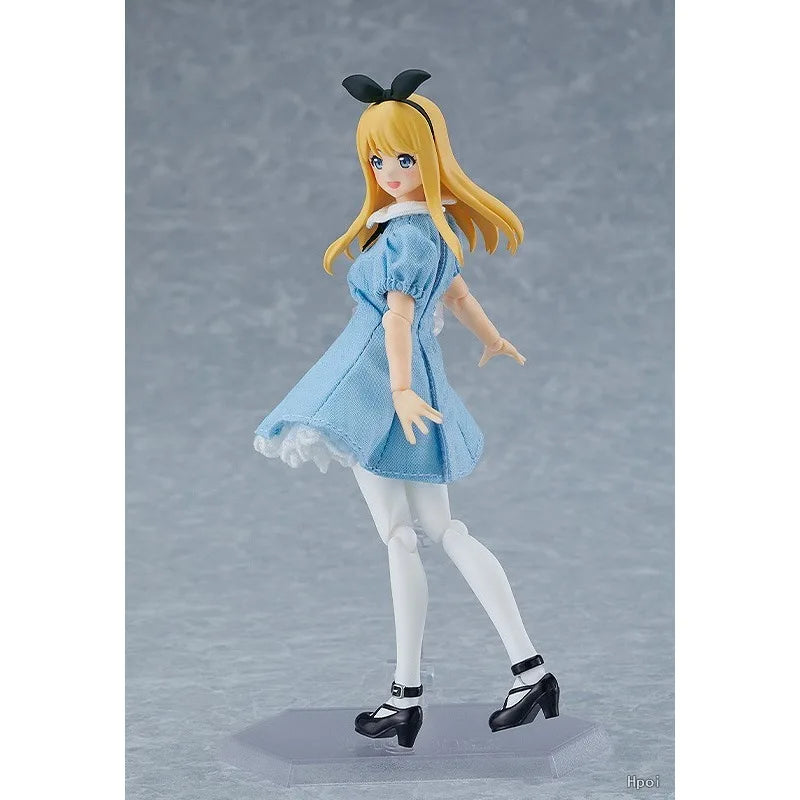 Max Factory Genuine Figma Series Figma # 591 Human Return To NH-01- and #598 Female Body (Alice) and Jumpsuit+apron Outfit Model