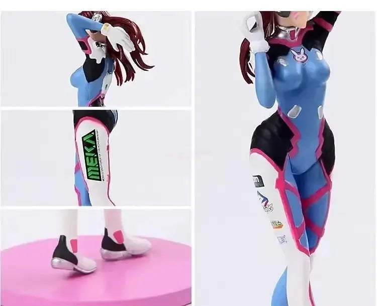 Overwatch Figures Dva Statue Action Figures 26cm Pvc Anime Dva Figurines Collectible Model Toys Ornaments Desktop Gifts Doll Toy
