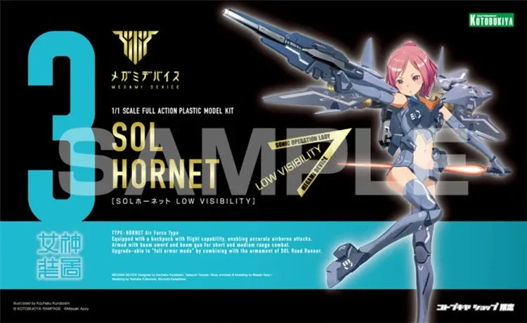 Kotobukiya  Megami Device 3 KP444 SOL Hornet 3.1 Low Visibility Anime Figure  Original Genuine Mobile Suit Girl