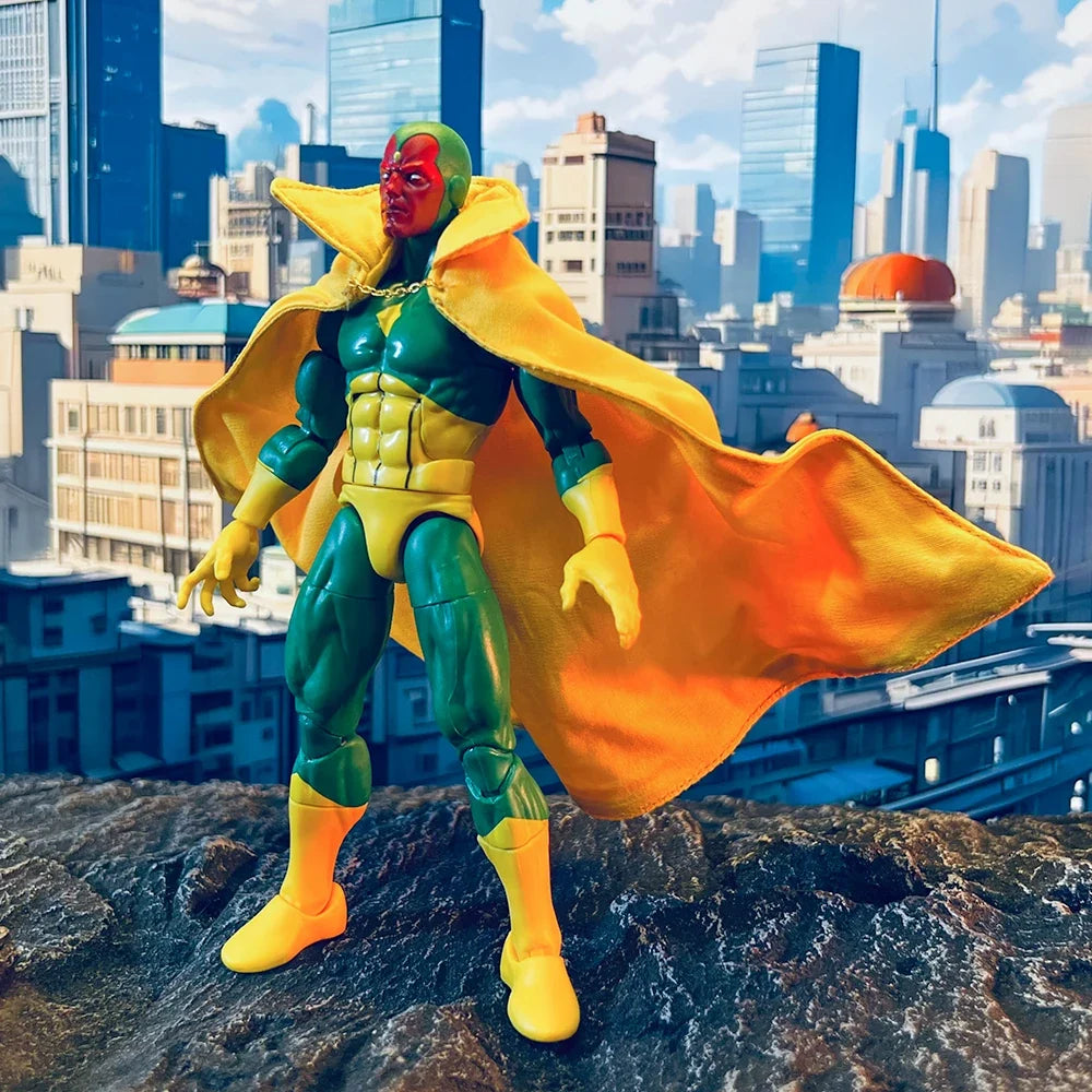 Avengers Shf Anime New Handmade Vision Coat Cloak Can Be Styled Freely Clothes Built In Iron Wire Is Suitable for 1/12 Toys