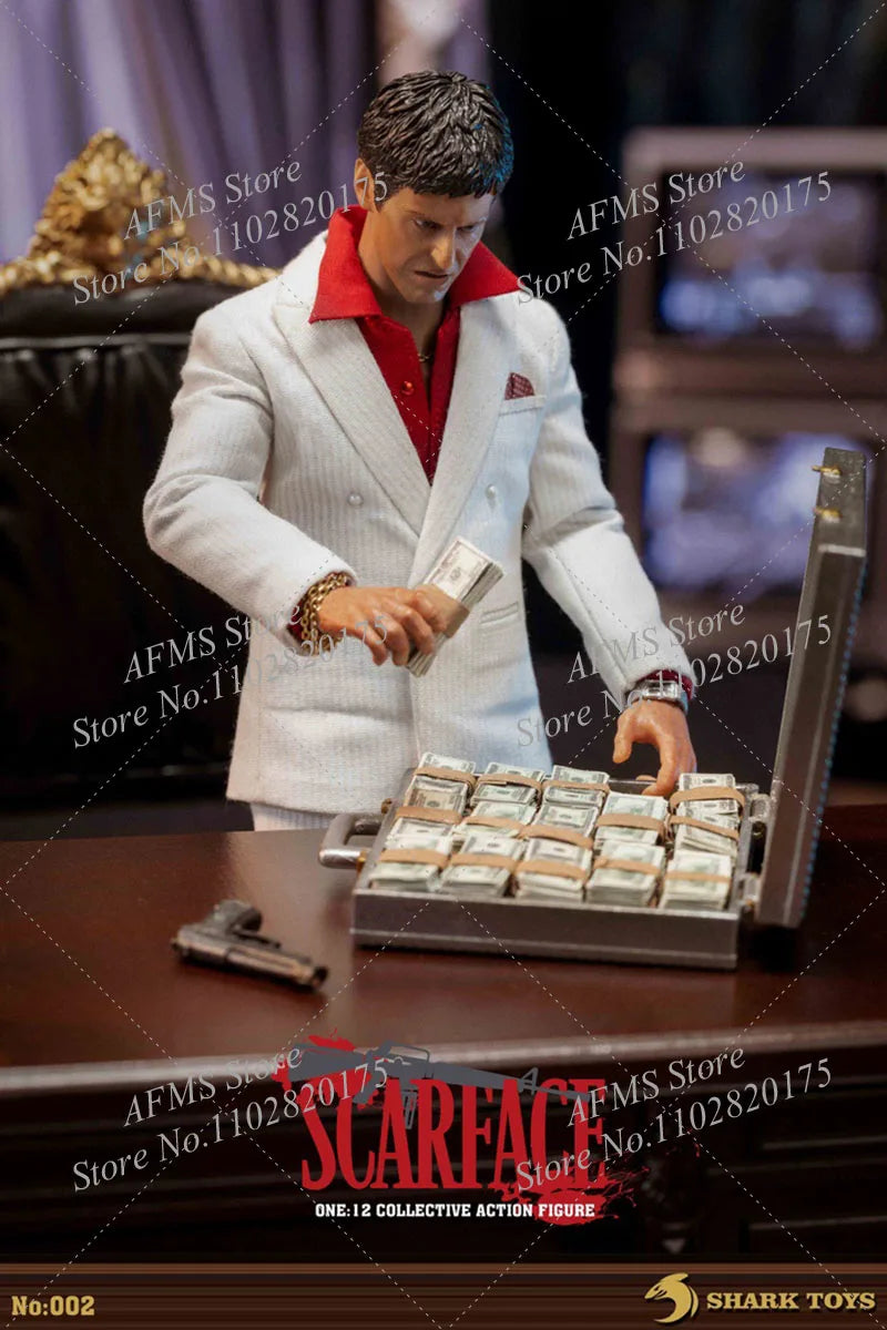 Shark Toys 002 1/12 Scale Collectible Figure Scarface Tony Montana Al Pacino Full Set  6" Men Soldier Action Figure Dolls Toys