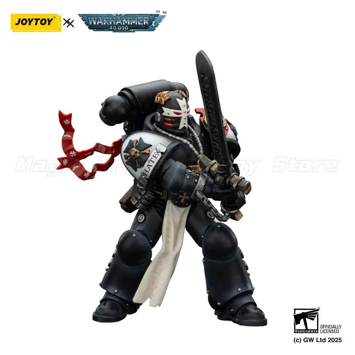 【In Stock】JOYTOY 1/18 Action Figure Warhammer 40K Black Templars Emperor's Championship "Bayard's Revenge" Toys