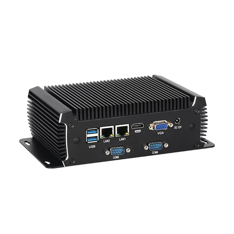 Inter N97/i5-4200U Industrial Mini PC Support WiFi/4G LTE Linux Computer with 4xUSB3.0 4xUSB2.0 2xGigabt LAN Windows10 Ready