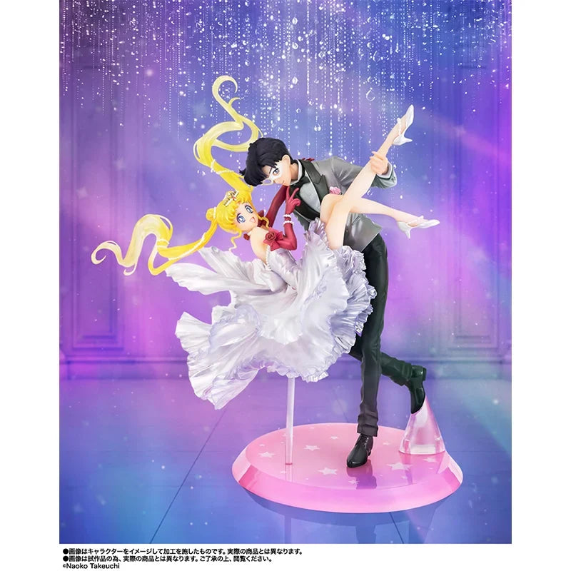 Original Bandai Sailor Moon Figuarts Zero chouette Tsukino Usagi Moonlight Glow Edition Figure Anime Action Model Toys Gift