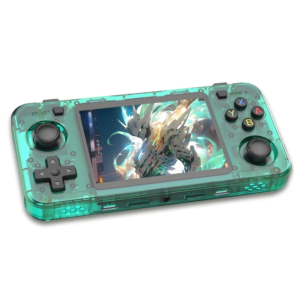 New R36H Game Console R36S Horizontal Retro Handheld Consolas Open Source Portable Pocket Video Player 64GB 3.5 Inch Boys Gifts