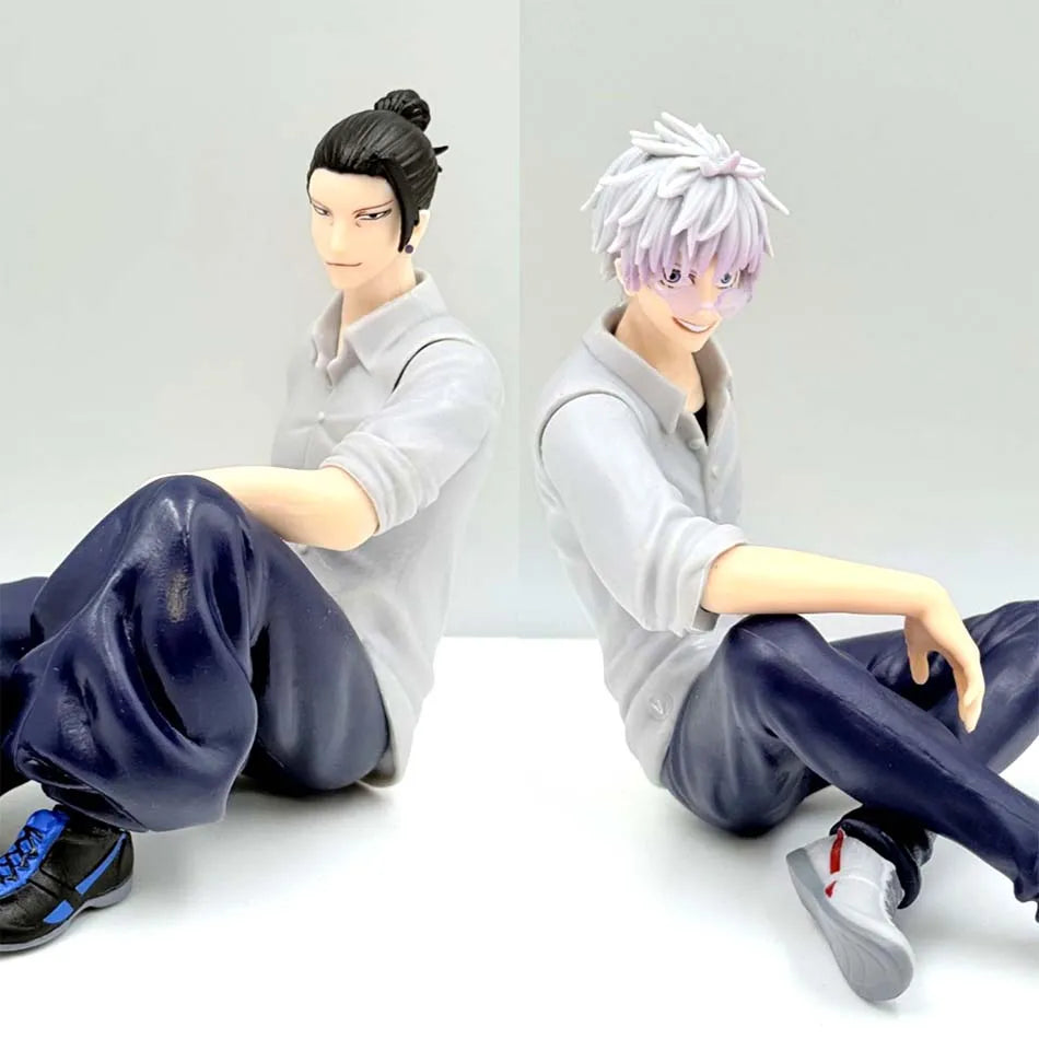 Hot Jujutsu Kaisen Mini Figures Satoru Gojo Figure Action Geto Suguru Figurine Q Version Anime Model PVC Collection Toys Statue