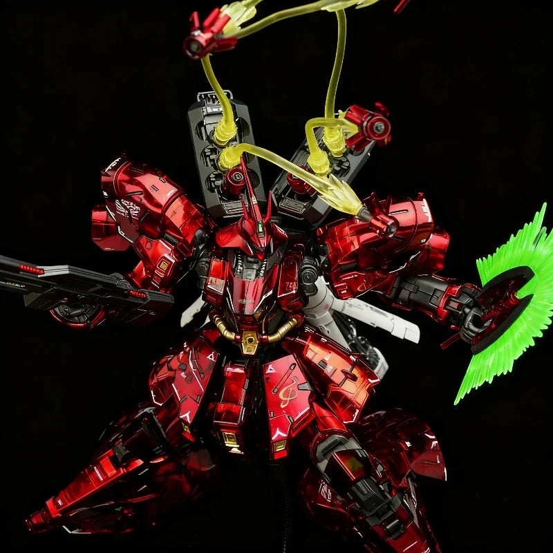 In-Stock RG 1/144 Sazabi Clear Color Mechanical Core Plating Assembly Model Kit Action Figure Desktop Decoration Trendy Toy Gift