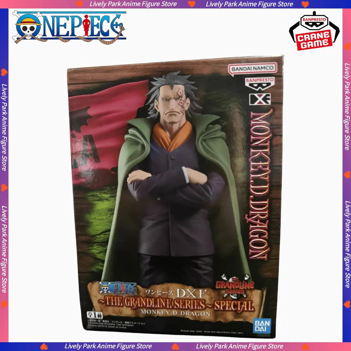 BANDAI Original ONE PIECE DXF-THE GRANDLINE SERIES-SPECIAL MONKEY.D.DRAGON Anime Action Figures Collectible Toys Festival Gifts
