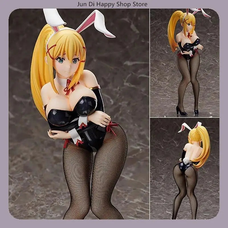 ‌1/4 Scale Konosuba Anime Bunny Girl Figure - Aqua/Megumin/Darkness Pvc Statue Model Collection Desktop Decoration Gift For Boys