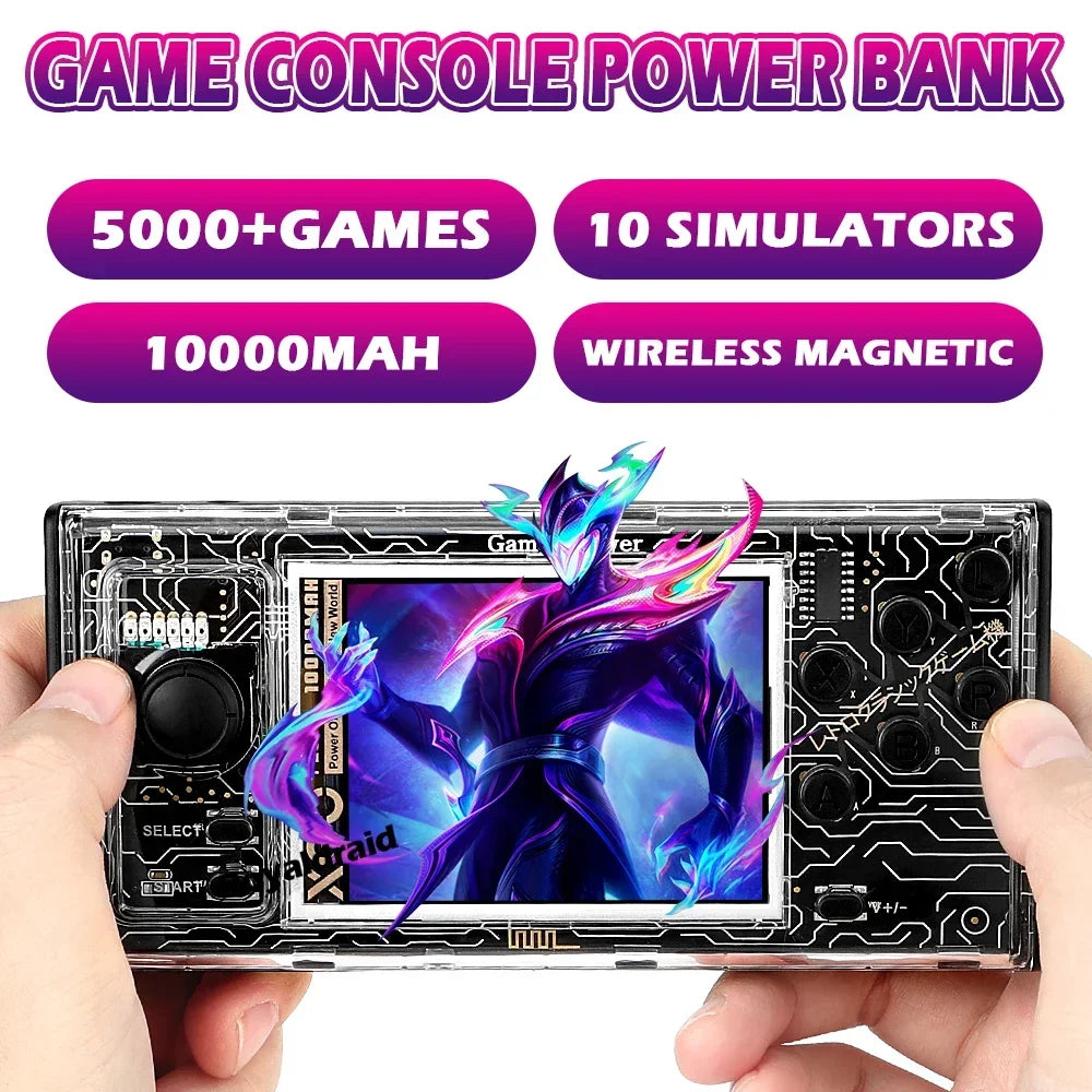 A10 Handheld Game Console Power Bank Integrated 10000mAh 20W Fast Charging Magnetic Wireless Charging Mobile Power Supply 2IN1
