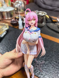 Blue Archive Urawa Hanako School Uniform 24cm Pink Hair Standing Pose Anime Figure Statue Desktop Decoration Gift
