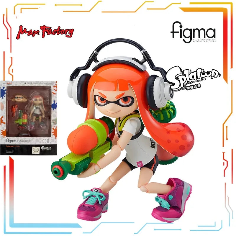 Max Factory Original Figma Finished Moveable Precious Doll Series Splatoon Anime Action Figure Toys Model Festival Gift for Boys