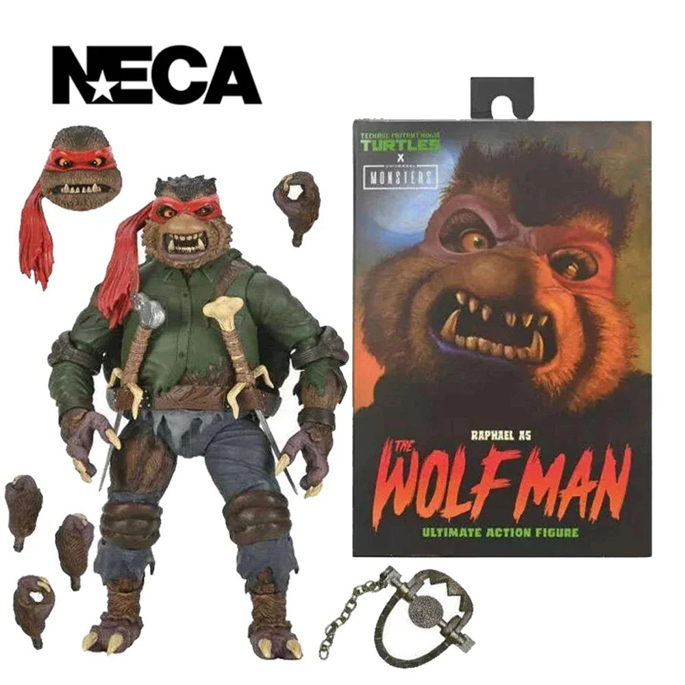 NECA Universal Monsters x Teenage Mutant Ninja Turtles Ultimate Raphael as the Wolf Man 7” Scale Action Figure