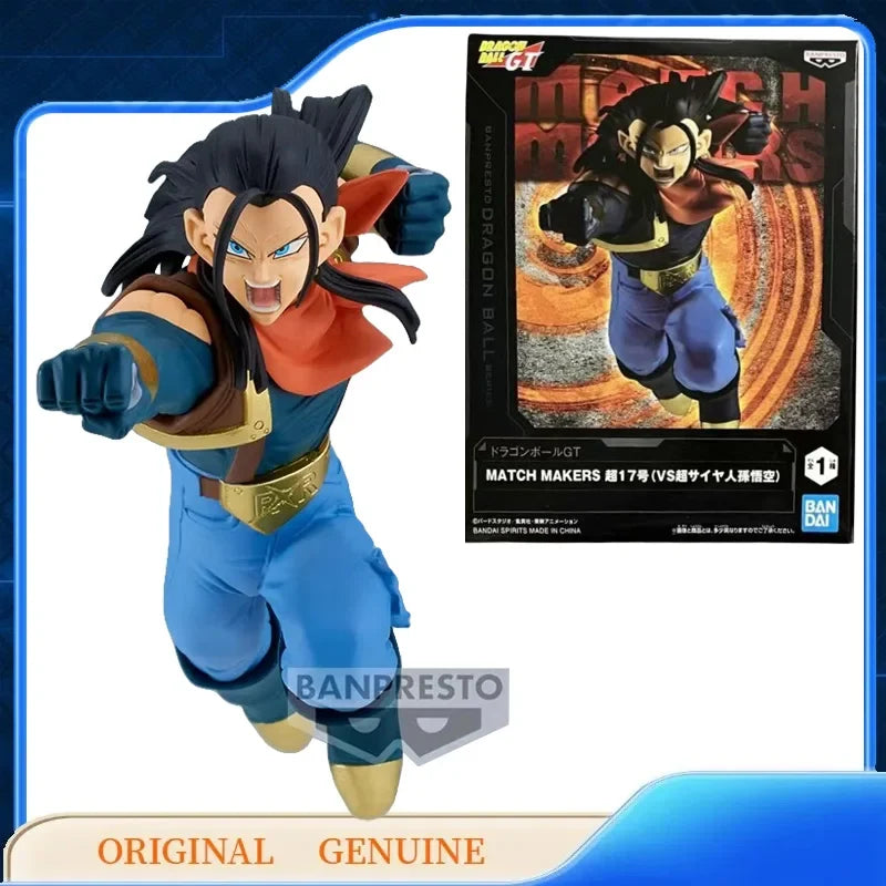 Bandai Original Banpresto Dragon Ball Son Goku Super 17 New and Unopened 16Cm Anime Figurine Genuine Collections Model Toy Gift