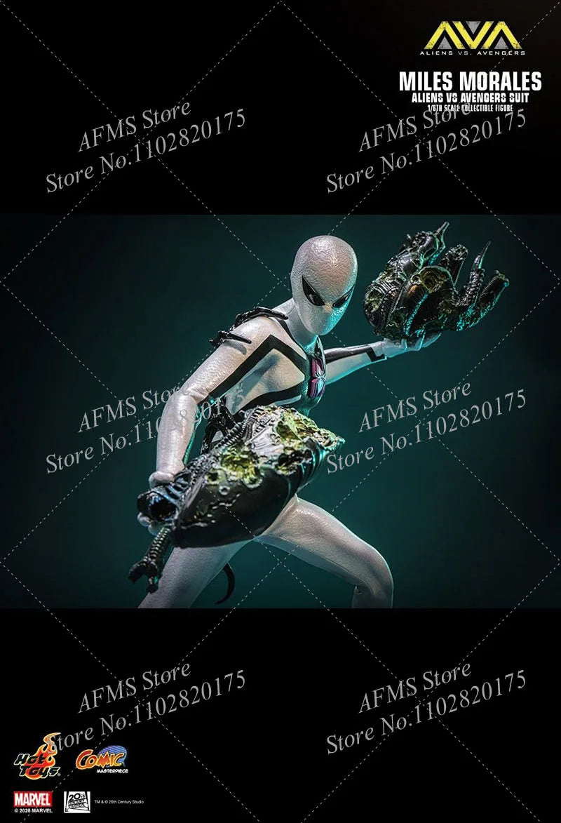 HOTTOYS CMS027 1/6 Scale Collectible Figure Miles Morales Aliens Avengers Suit Full Set 12Inch Men Soldier Action Figure Model T