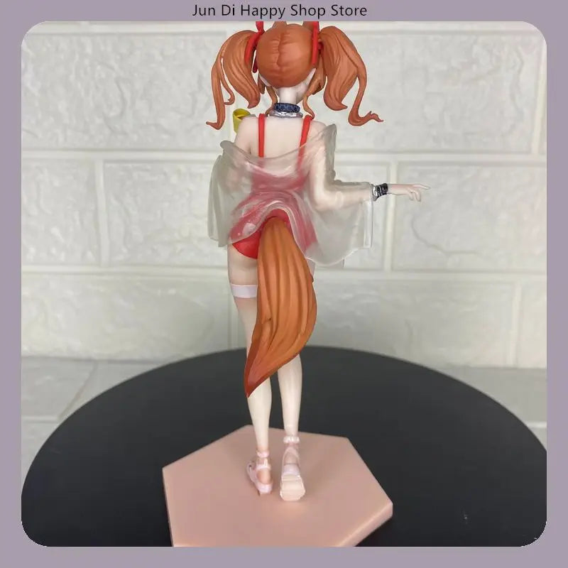 17cm Arknights Angelina Summer Swimsuit Standing Pose Anime Figure Model Statue Collection Desktop Decoration Ornament Toy Gift