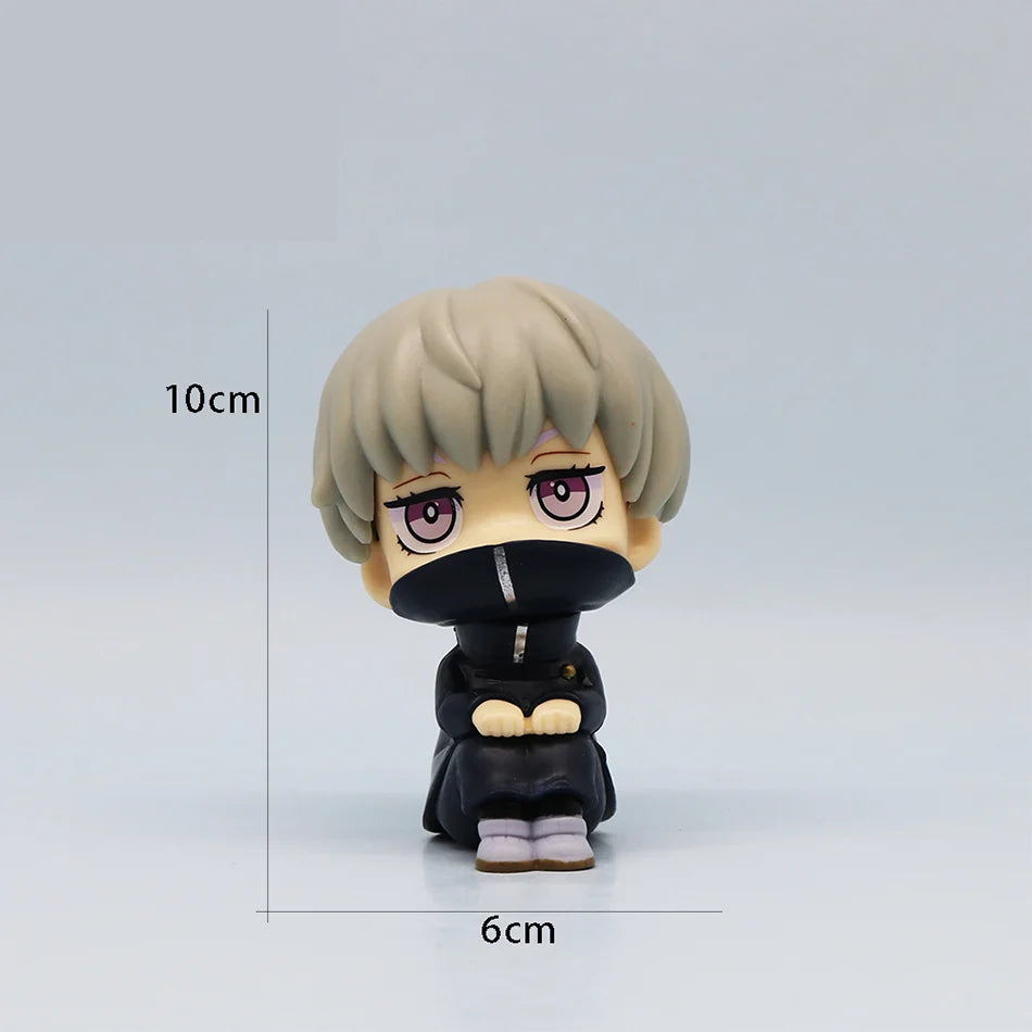 New 5Pcs/set Jujutsu Kaisen Cute Yuji Itadori Gojo Satoru Q Ver. PVC Action Figures Anime Figure Model Toys Collection Doll Gift