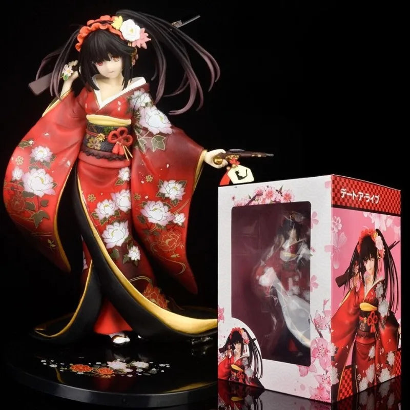 In Stock Chinese High Quality Version Date A Live Kurumi Tokisaki Formal Kimono Boxed Figure Collectible Model