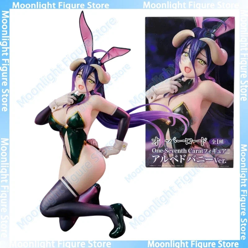 In Stock System Service One-Seventh Carat OVERLORD Albedo Bunny Girl Desktop Cute Anime Action Figure Toy Gift Model Collection