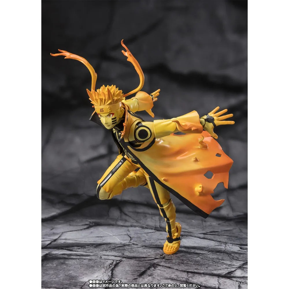 100% Authentic In Stock Original Bandai S.H.Figuarts Shf Naruto Shippuden Naruto Uzumaki (Kurama Mode) Anime Action Figure
