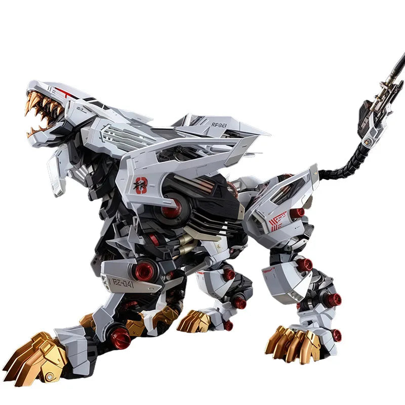 Bandai Original Chogokin Zoids RZ-041 Liger Zero Anime Action Figures Toys for Boys Christmas Gift Collectible Model Ornaments