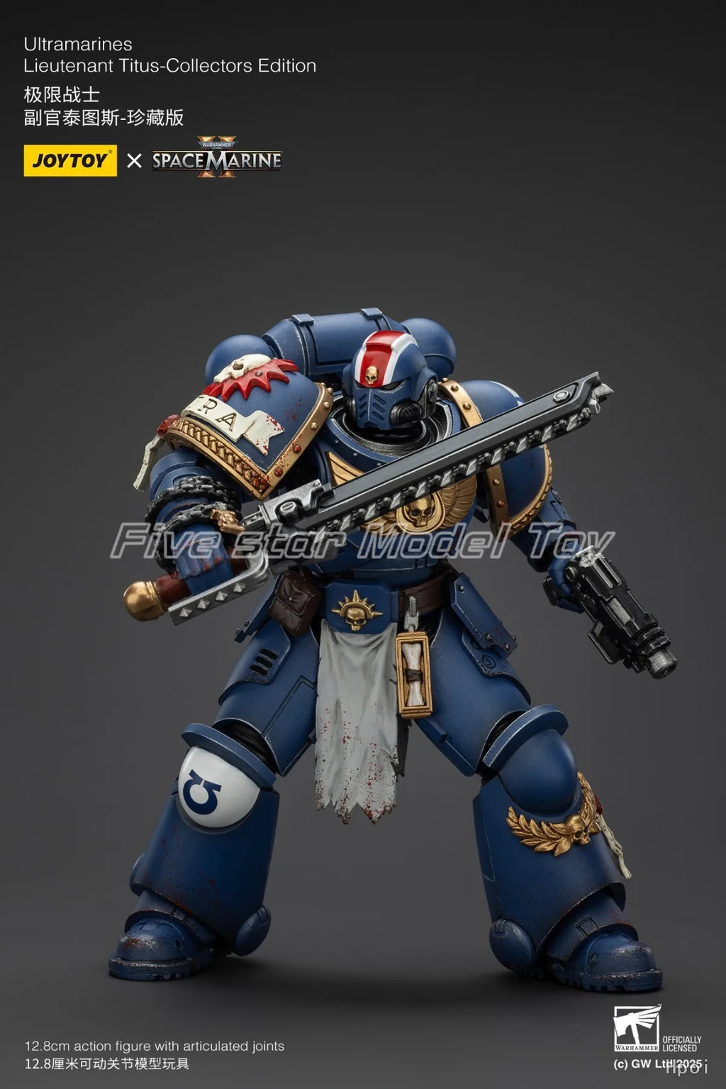 [FS]JOYTOY Warhammer 40K Ultramarines Lieutenant Titus-Collectors Edition 3pcs 1/18 Action Figures  Anime Model Toys Gift