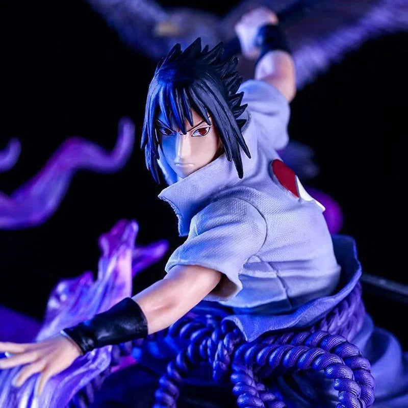 Naruto Anime Figure Uchiha Sasuke 40cm Anime PVC Action Figure Toy GK Naruto Uchiha Sasuke Statue Collectible Model Doll