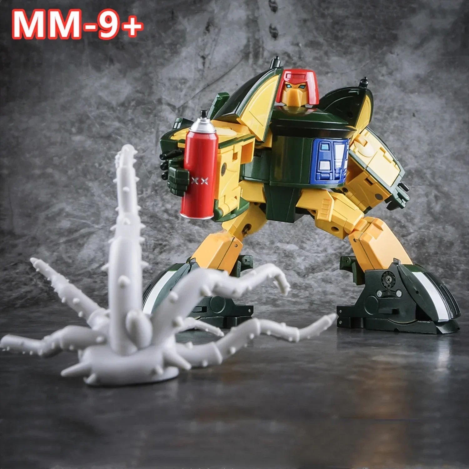 New in Stock X-Transbot Transforming Toys MM-9 + MM9 + Cosmic Green Metallic G1 Figure Model Collection Toy Gift with Box