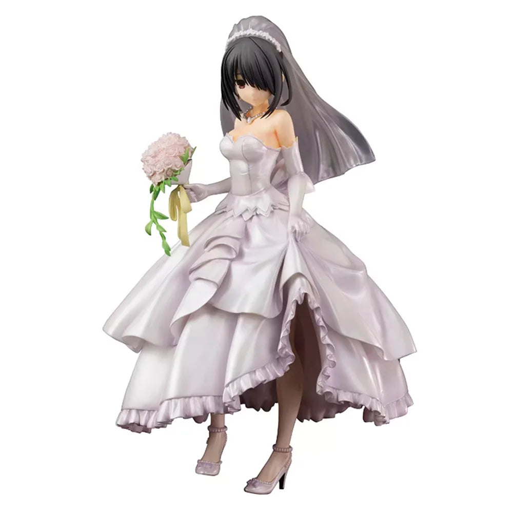 23cm Date A Live Ⅱ Wedding Dress Kurumi Tokisaki Anime Figure Collectible Gift Model