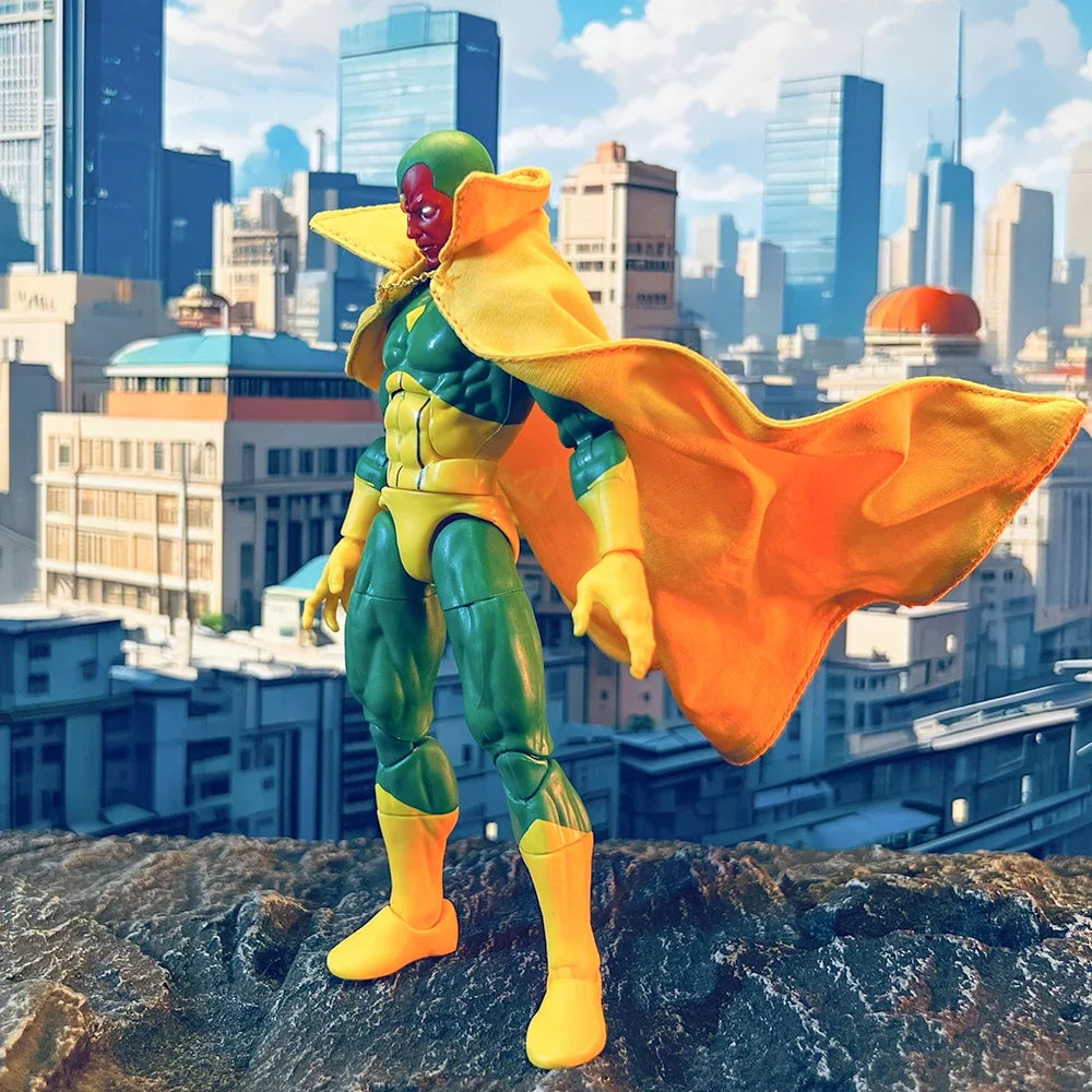 Avengers Shf Anime New Handmade Vision Coat Cloak Can Be Styled Freely Clothes Built In Iron Wire Is Suitable for 1/12 Toys
